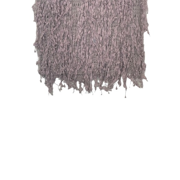 Umgee Women's Cardigan Wrap Shaggy Open Front Fringe Vest Sleeveless Grey Large - Picture 9 of 10